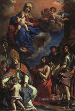  Guercino Oil Painting - The Patron Saints of Modena Baroque Guercino